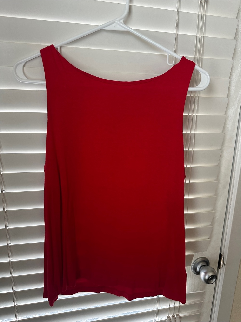 Simple Red Sleeveless Tank Top